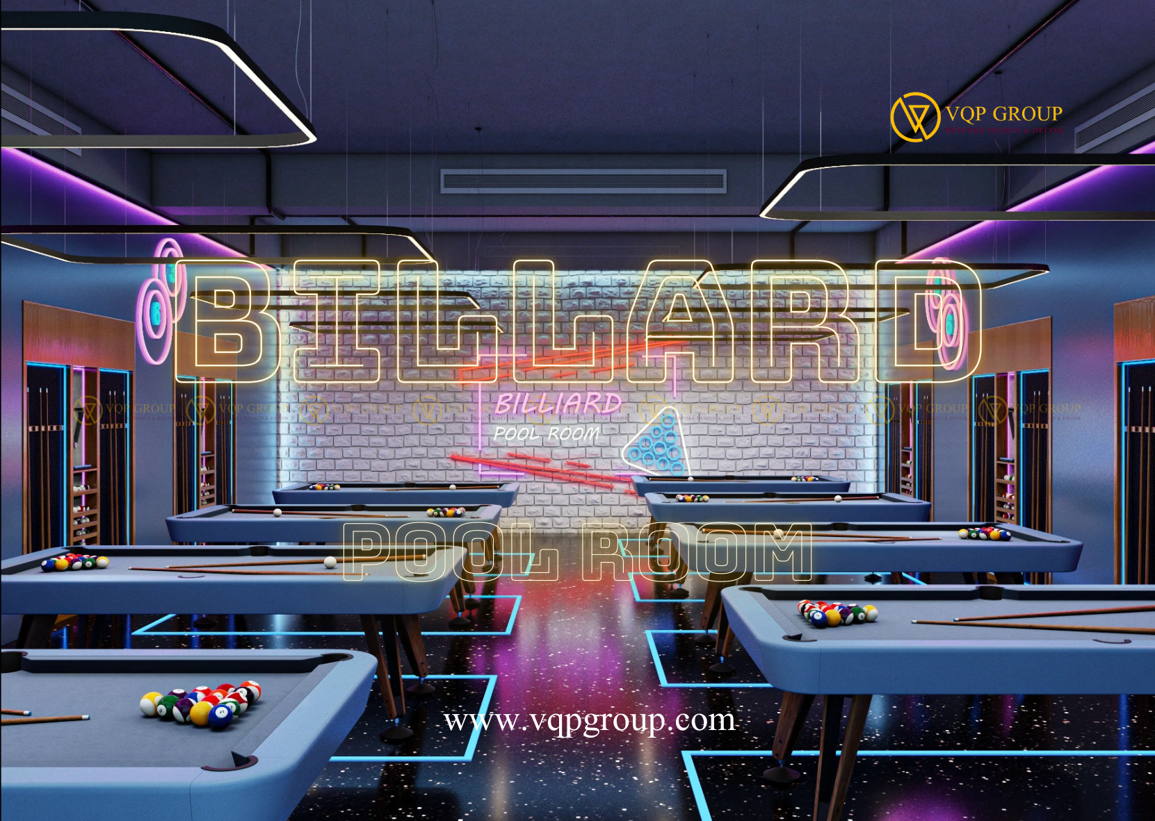 ĐỘT PHÁ KHÔNG GIAN GIẢI TRÍ VỚI DỊCH VỤ THIẾT KẾ THI CÔNG BILLIARD POOL ROOM!