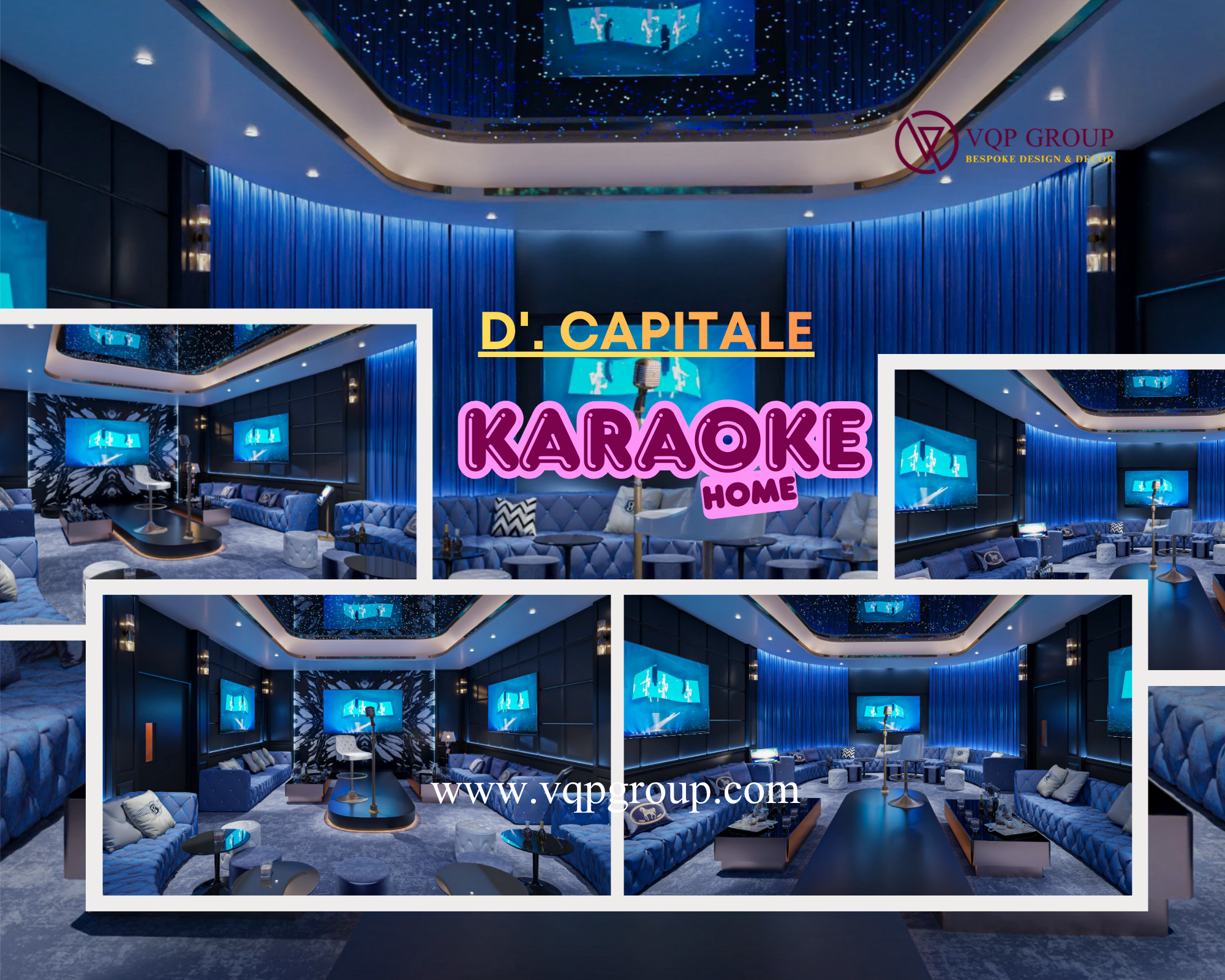 VQP Group: Thiết Kế Thi Công Phòng Karaoke Gia Đình Đẳng Cấp Tại Vinhomes D'. Capitale (Trần Duy Hưng)