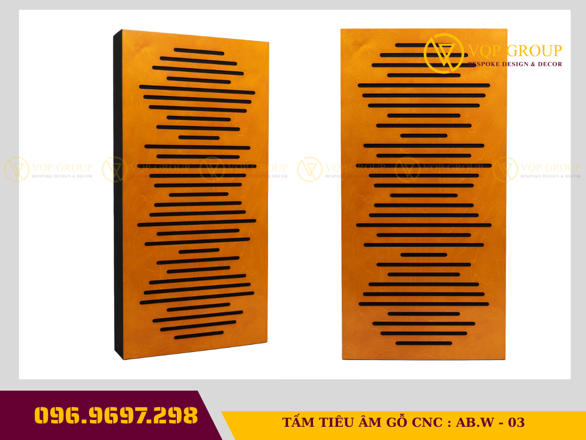 TẤM TIÊU ÂM GỖ CNC CAO CẤP AB.W - 03