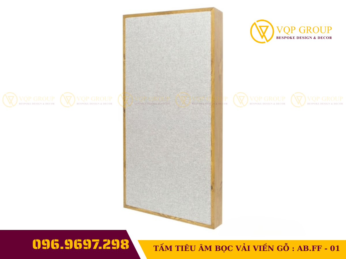 TẤM TIÊU ÂM BỌC VẢI VIỀN GỖ  AB.FF - 01