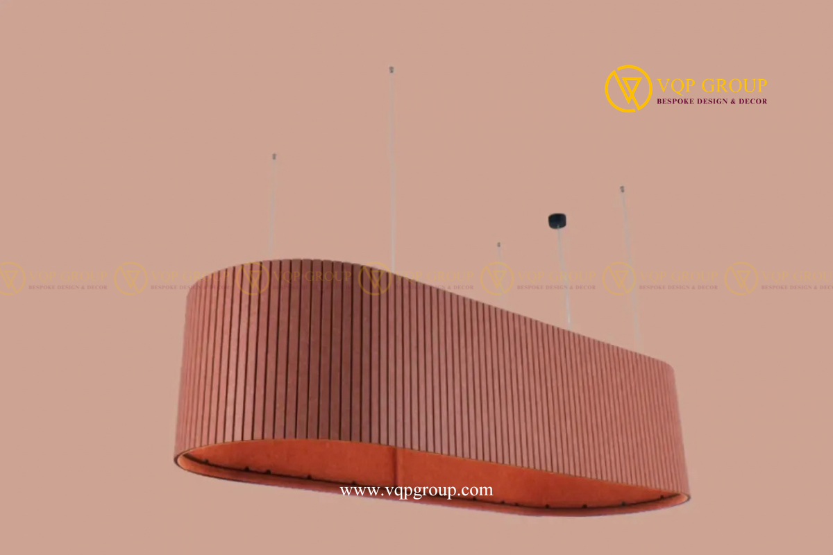 ĐÈN PET TIÊU ÂM CHỤP DÀI BO TRÒN VQP-PET-C050 – GIẢI PHÁP PET ACOUSTIC-LIGHTING CHO BÀN HỌP & KHÔNG GIAN LÀM VIỆC