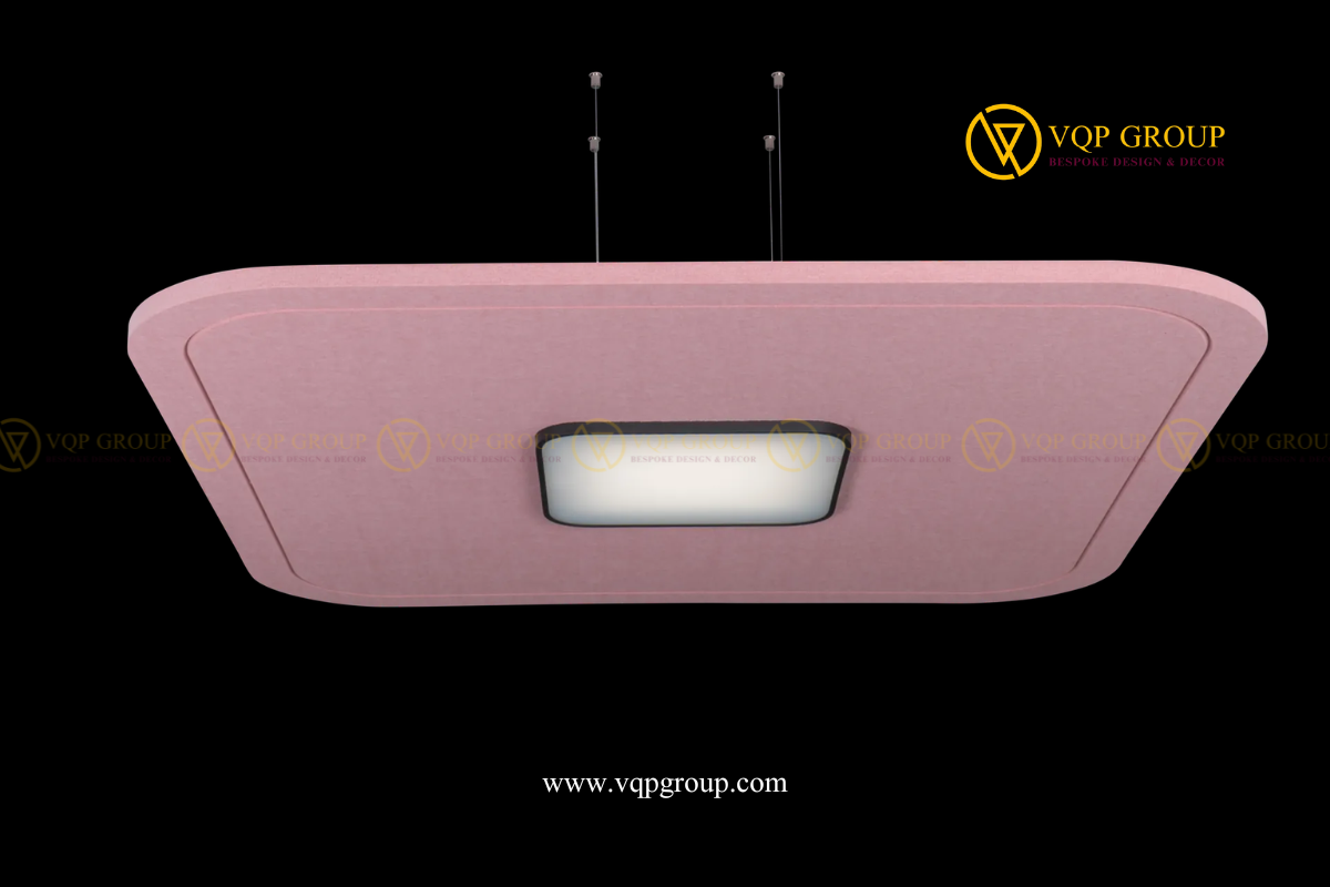 ĐÈN PET TIÊU ÂM TẤM HÌNH HỌC – PET ACOUSTIC LIGHTING | VQP-PET-C045