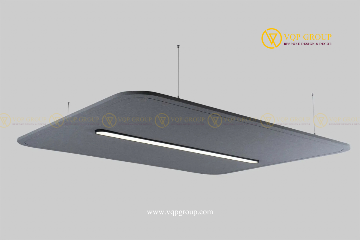 ĐÈN PET TIÊU ÂM TẤM LỚN VQP-PET-C046 – GIẢI PHÁP PET ACOUSTIC-LIGHTING TÍCH HỢP CHIẾU SÁNG