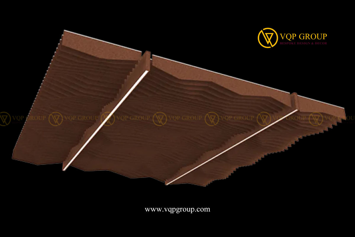 HỆ TRẦN PET TẠO HÌNH ĐỈNH NÚI VQP-PET-C011 – GIẢI PHÁP TRẦN TIÊU ÂM KIẾN TRÚC CHO KHÔNG GIAN HIỆN ĐẠI