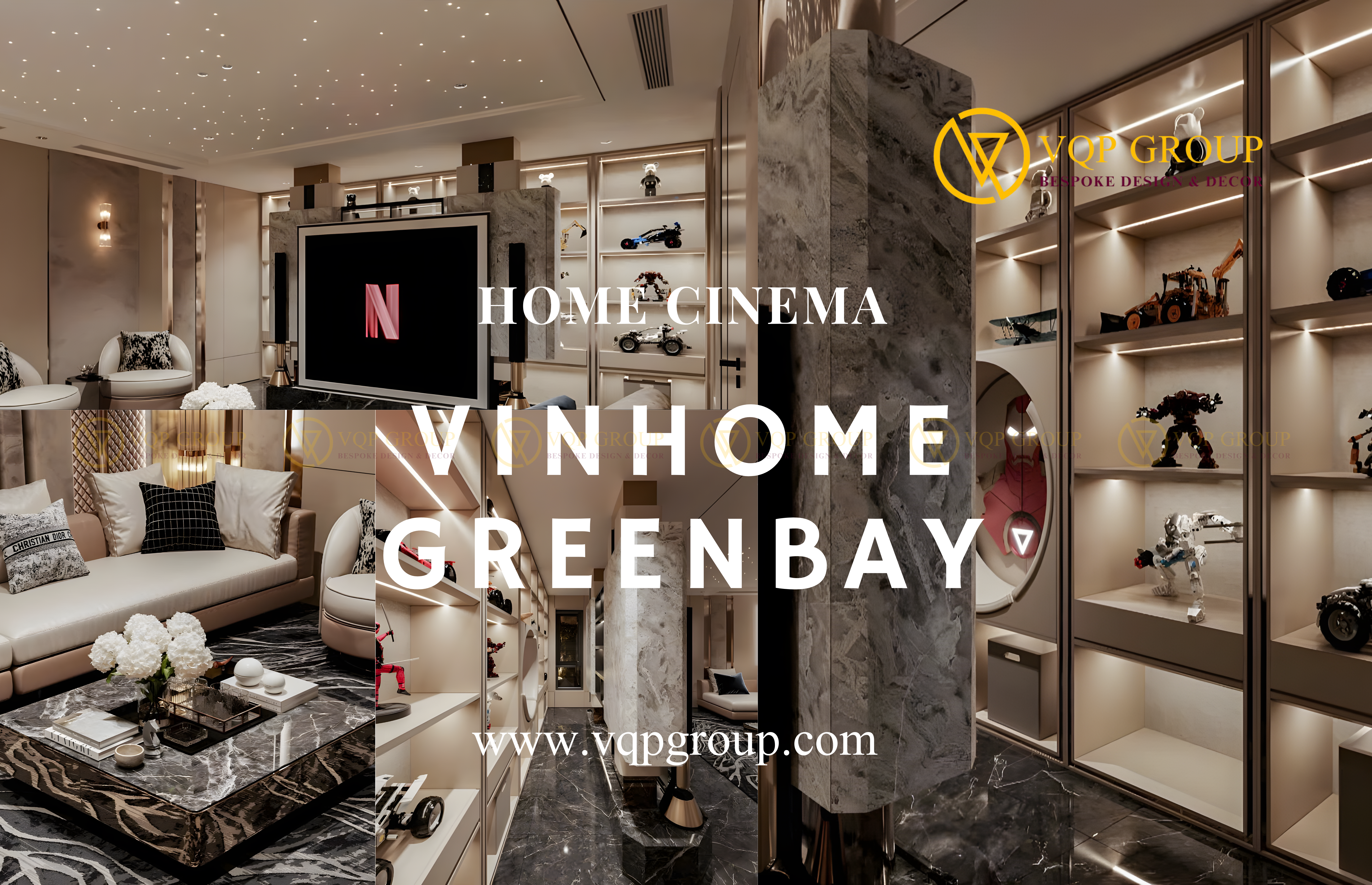 VQP Home Cinema - KIẾN TẠO RẠP CHIẾU PHIM TẠI GIA ĐẲNG CẤP TẠI VINHOME GREENBAY!