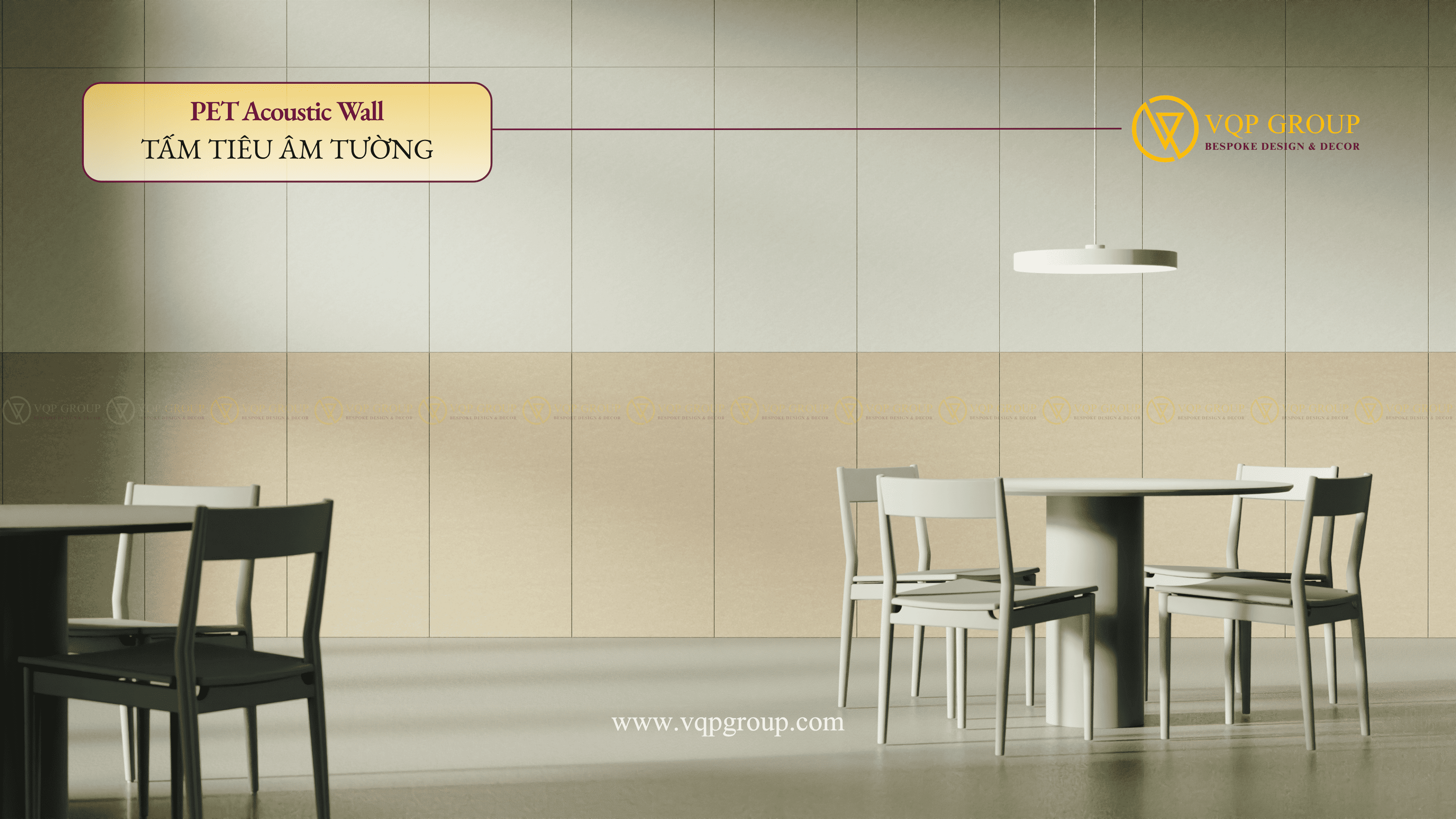 Tấm tiêu âm PET Acoustic CALM – Tấm ốp tường tiêu âm bề mặt phẳng
