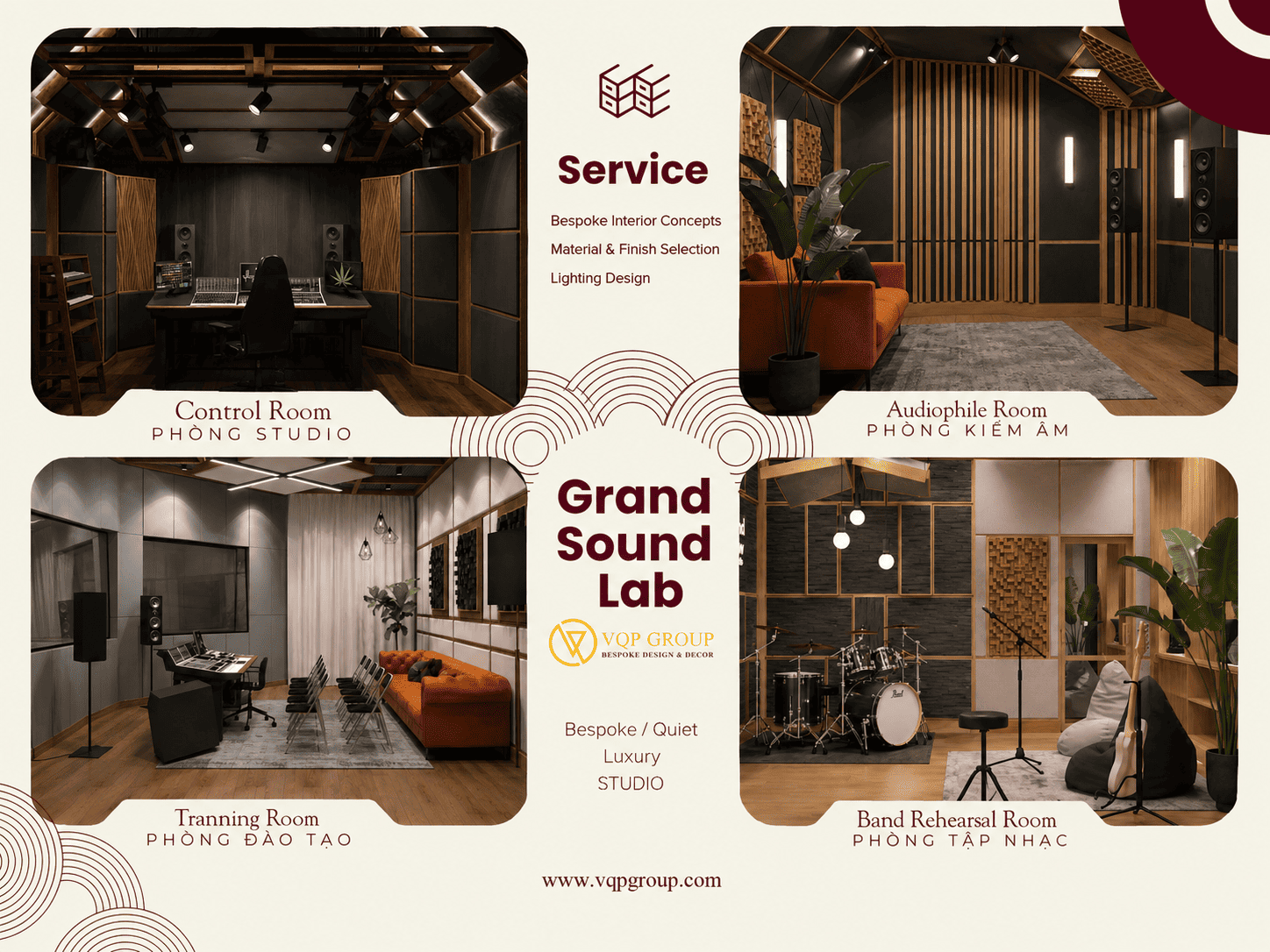 Thiết Kế Tiêu Âm Trung Tâm Âm Nhạc Grand Sound Lab Tại Ecopark | VQP Group