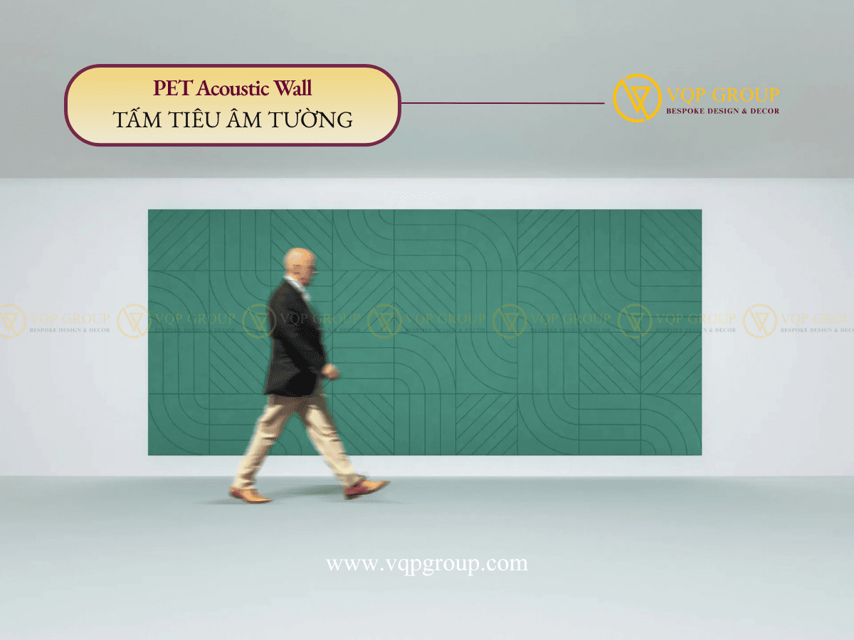 TẤM TƯỜNG PET DÒNG CHẢY LIÊN TỤC VQP-PET-W026 – PET ACOUSTIC WALL HỌA TIẾT ĐƯỜNG CONG LIÊN HOÀN