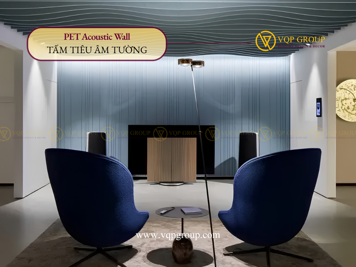 TẤM TƯỜNG PET RÃNH DỌC BIẾN NHỊP – PET ACOUSTIC WALL VQP-PET-W020