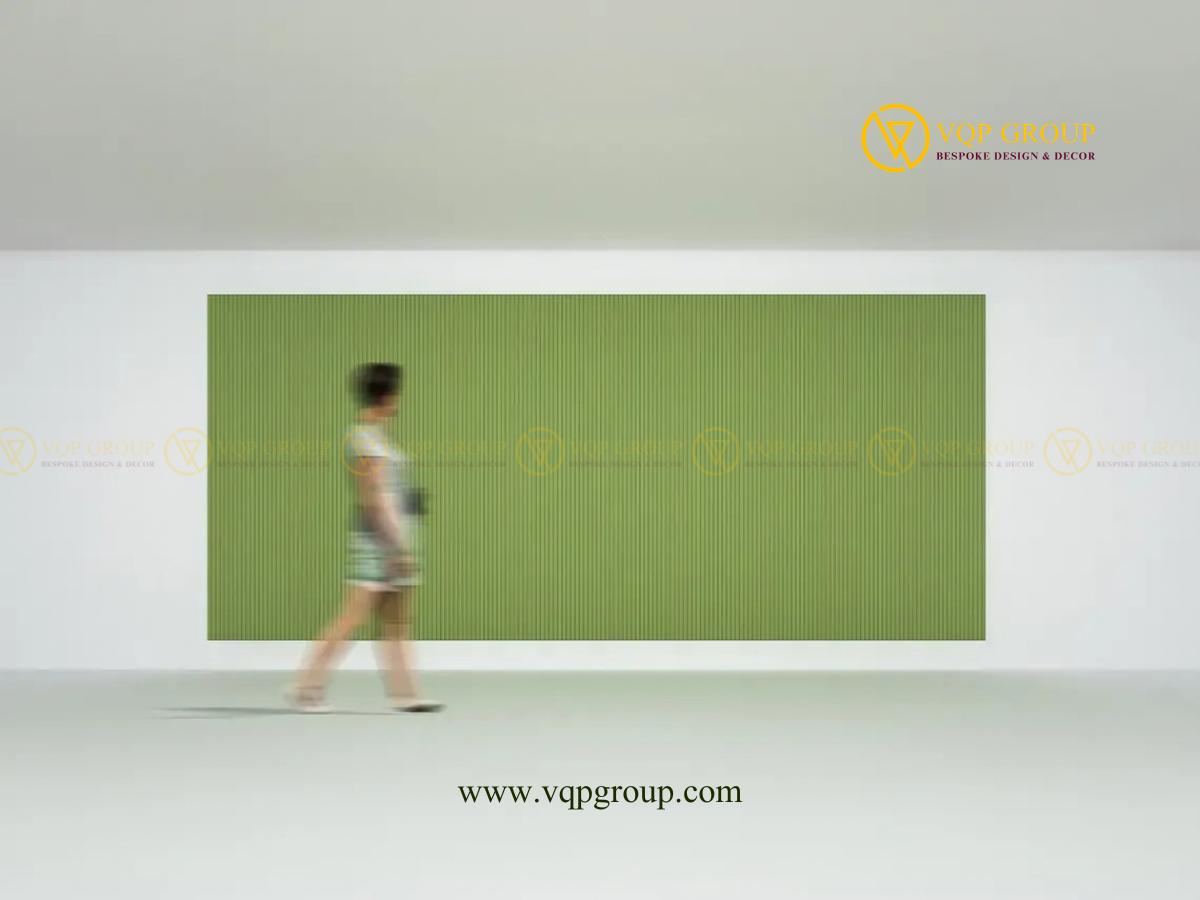 TẤM ỐP TƯỜNG TIÊU ÂM PET ACOUSTIC – WALL | TẤM TƯỜNG PET RÃNH V DỌC – VQP-PET-W008