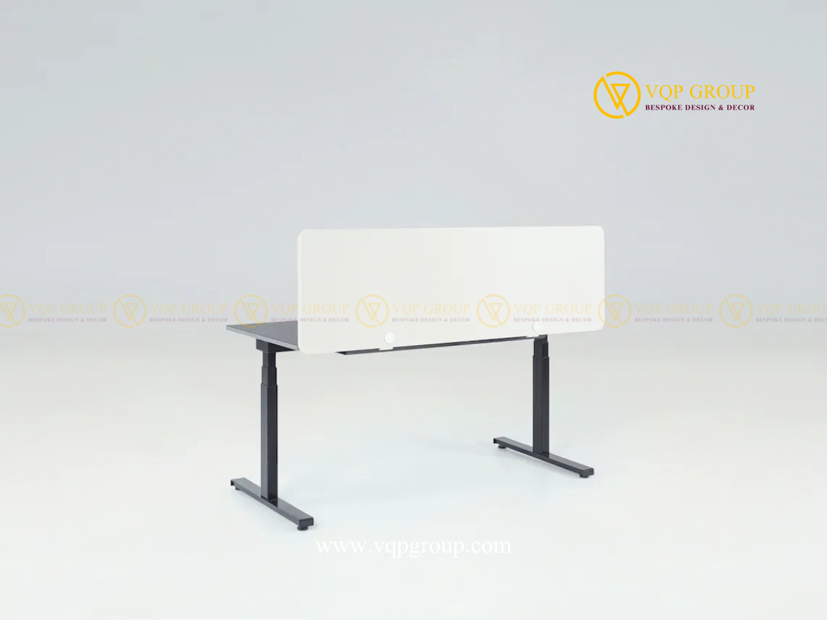 VÁCH NGĂN BÀN LÀM VIỆC TIÊU ÂM PET ACOUSTIC – DESK SCREENS | VÁCH BÀN PET TỐI GIẢN – VQP-PET-D001