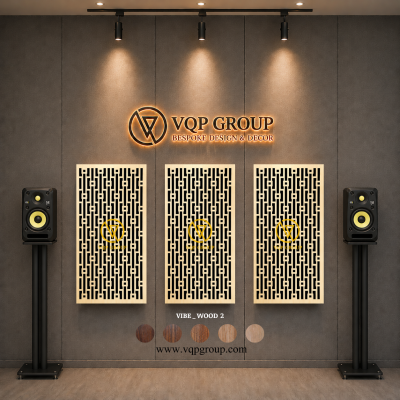 TẤM TIÊU ÂM GỖ CNC - VIBE _ WOOD  2