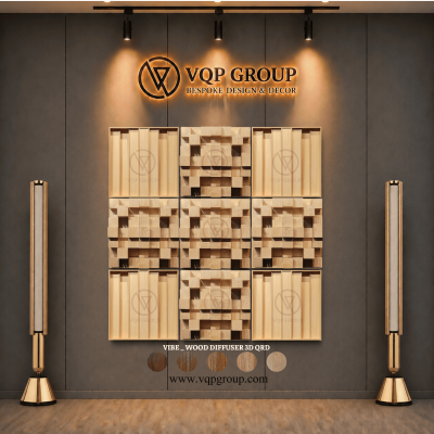 TẤM TÁN ÂM VIBE _ WOOD DIFFUSER 3D QRD