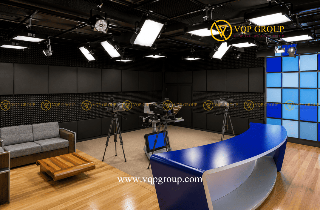 Bố trí camera và hệ thống ánh sáng trong phòng Livestream Vinhomes Ocean Park