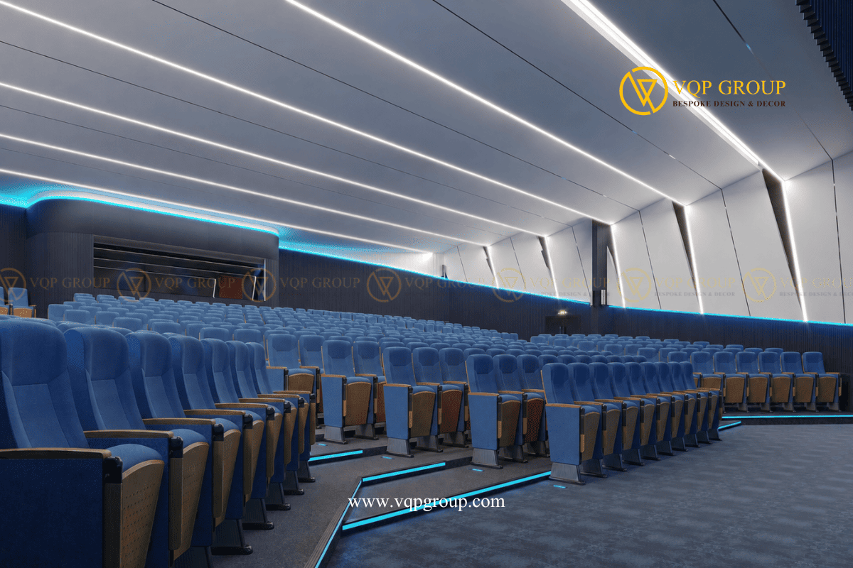 Bố trí ghế Auditorium phân tầng trong Future Acoustic Auditorium Hà Nội