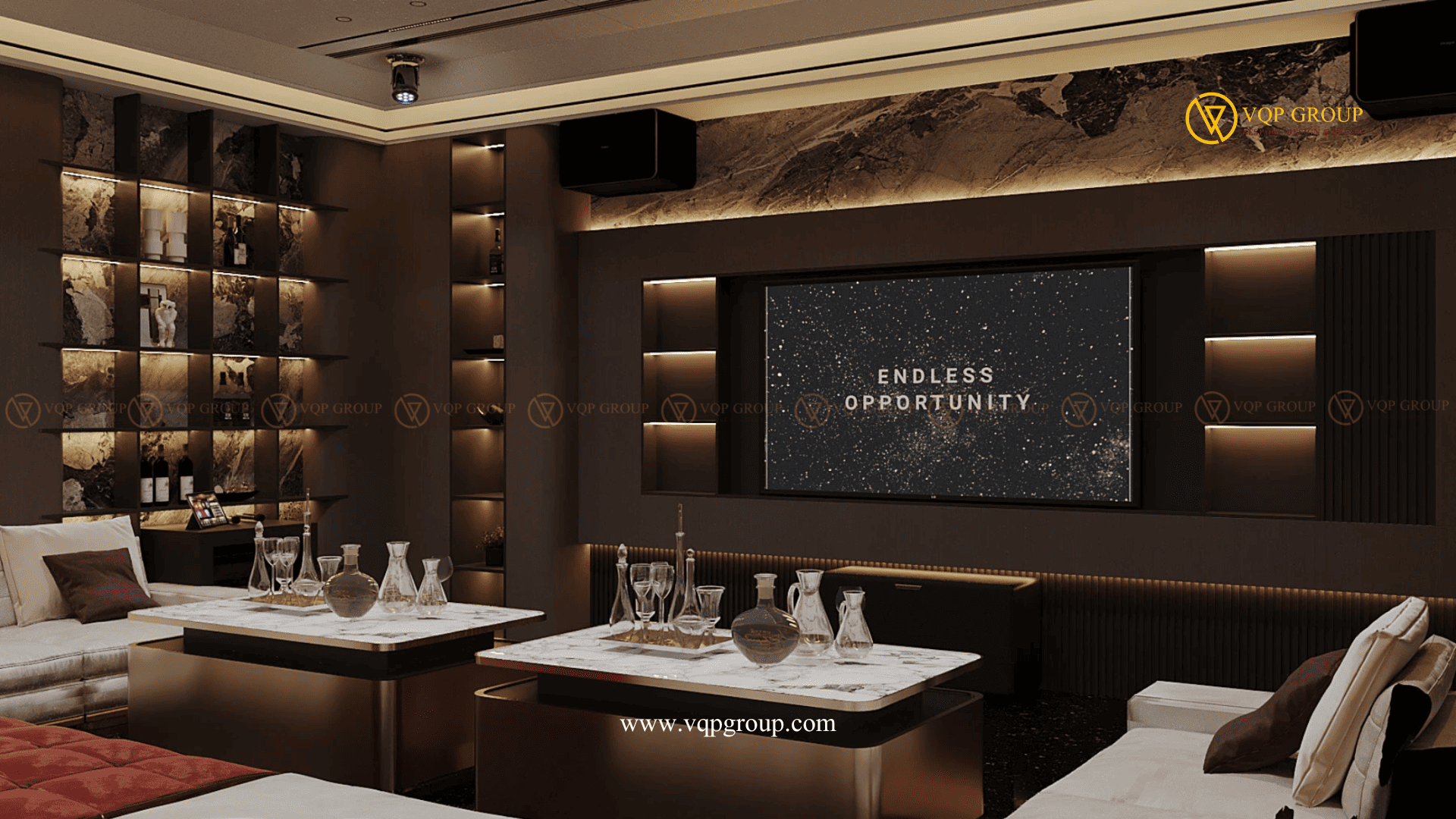 Chi tiết Media Wall Modern Luxury Private Karaoke Vinhomes The Harmony Long Biên