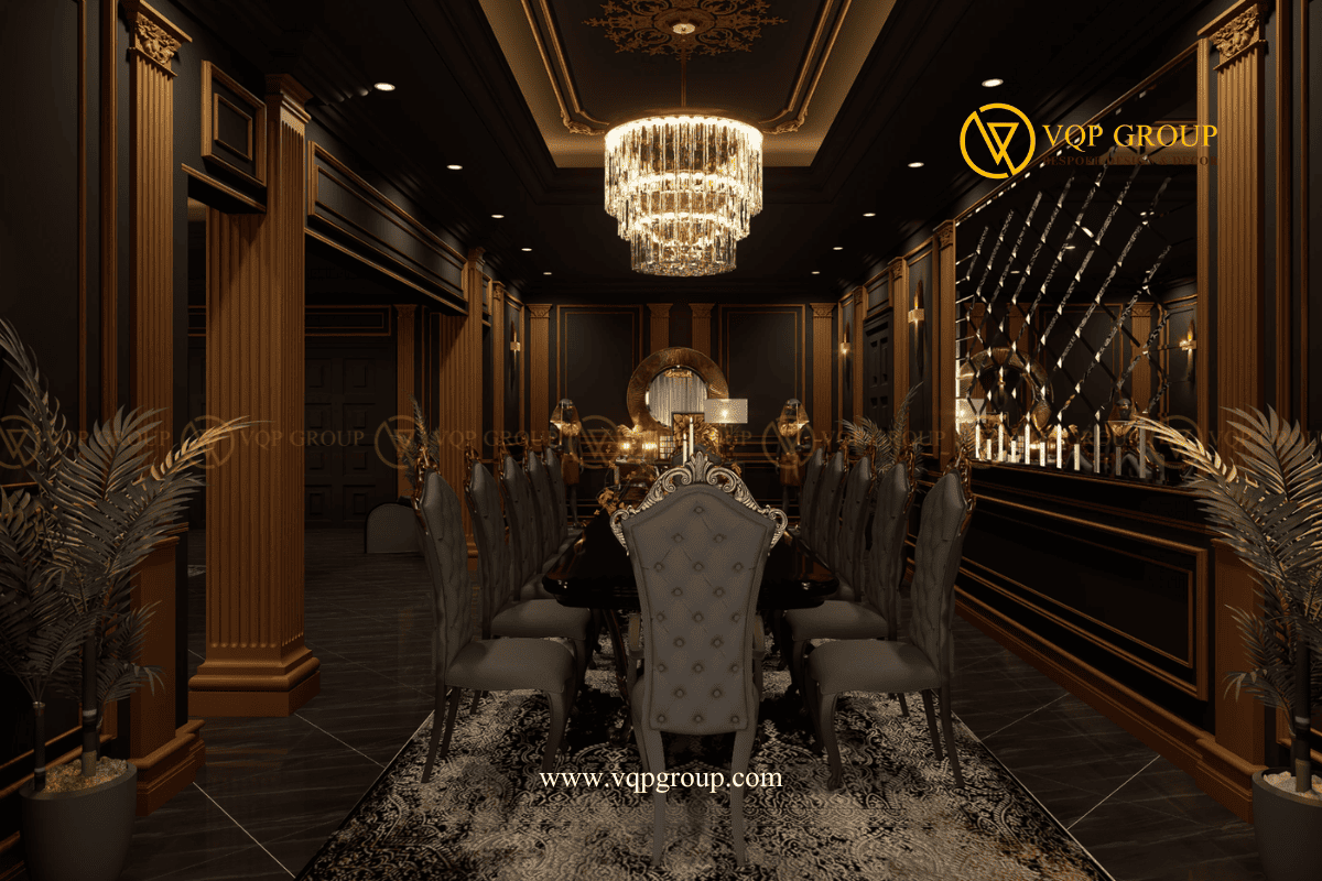 Decor và console table Lounge biệt thự Hoa Phượng Vinhomes Riverside