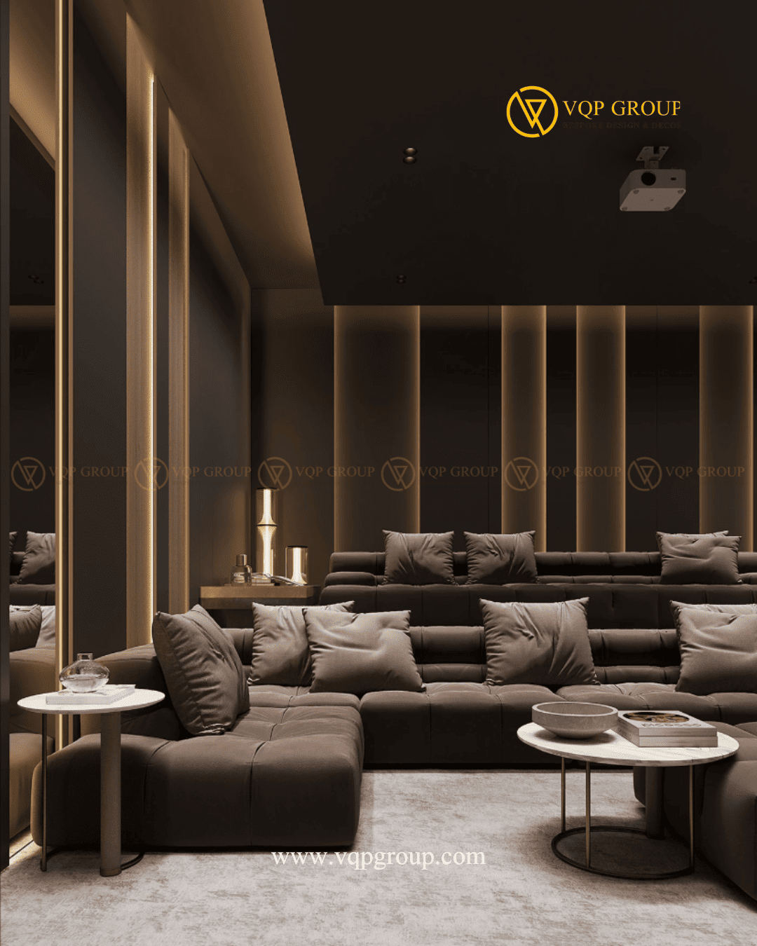 Family Lounge trong Home Cinema biệt thự Azalea Homes Gamuda City