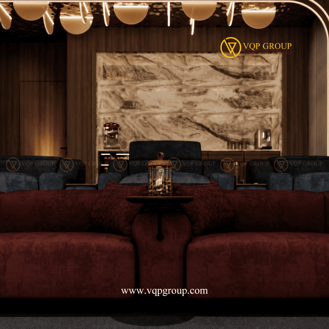 Ghế cinema cao cấp Home Cinema Splendora Bắc An Khánh với bàn đặt đồ