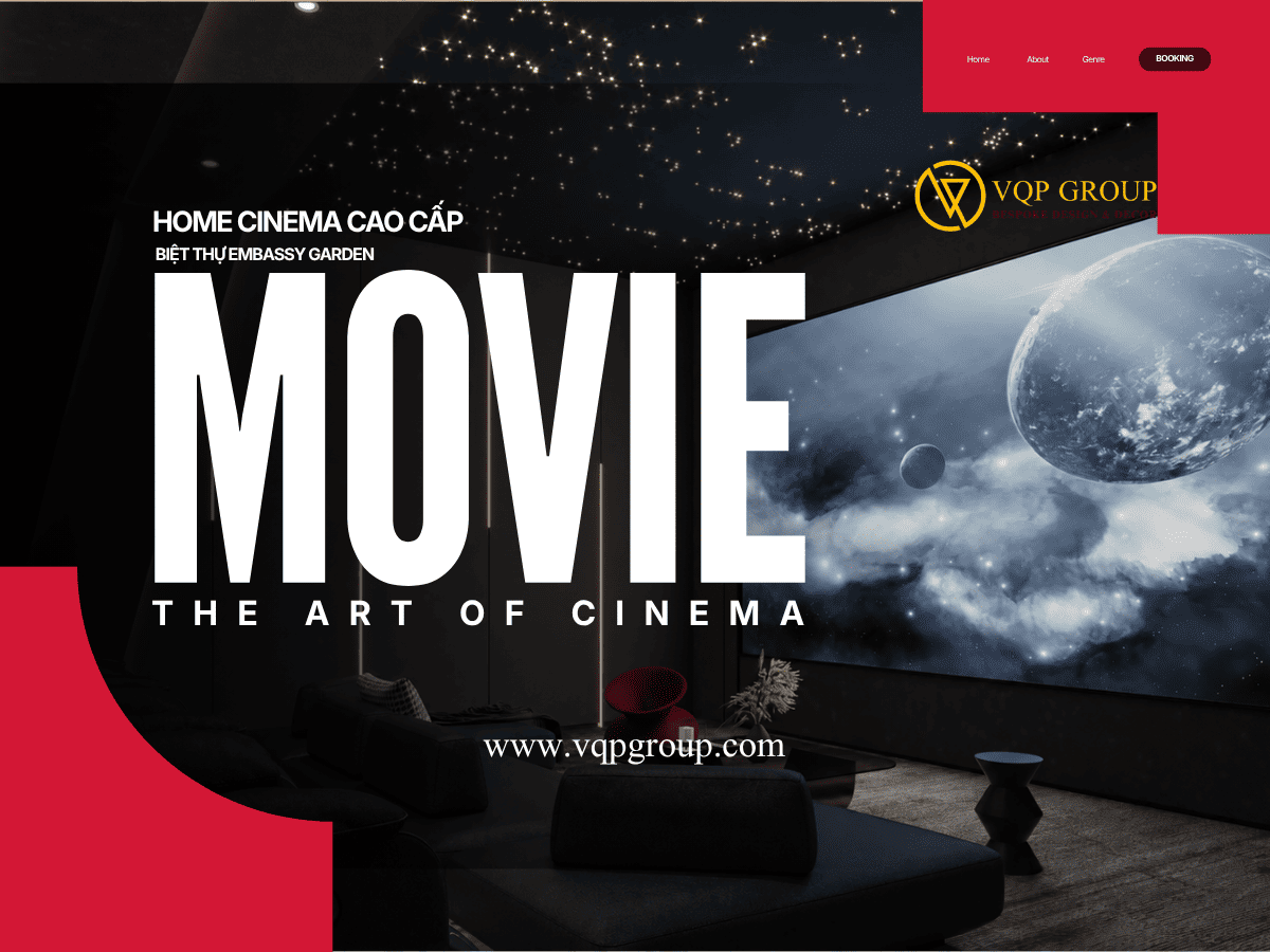 Home Cinema biệt thự Embassy Garden Tây Hồ Tây Hà Nội thiết kế bởi VQP GROUP
