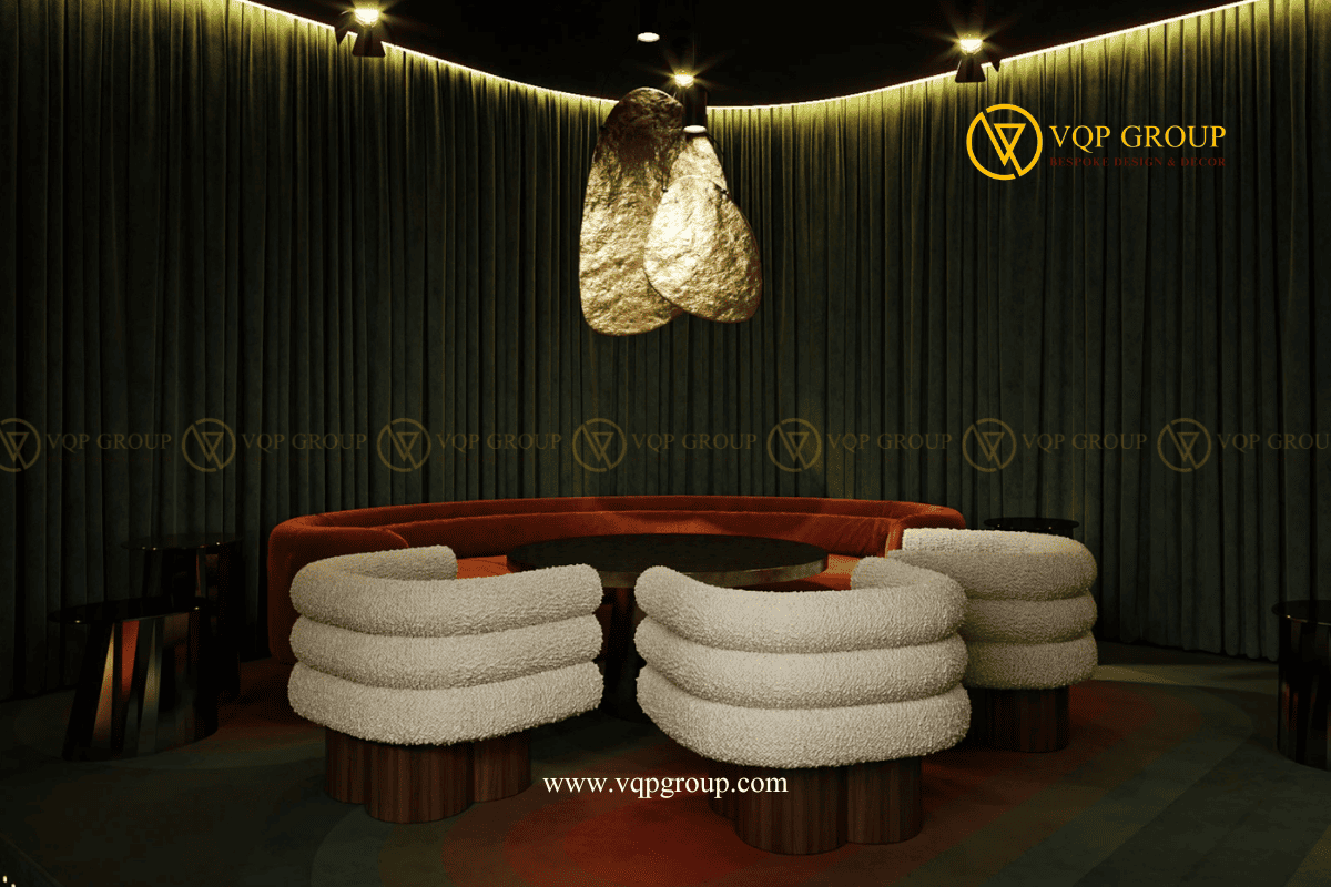 Khu ngồi riêng tư Emerald Noir Lounge Hà Nội