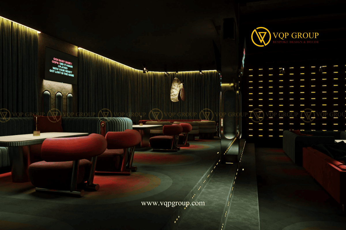 Tuyến lưu thông bên trong Emerald Noir Lounge Trần Hưng Đạo