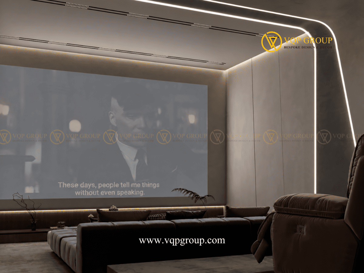 Màn chiếu Home Cinema biệt thự Vinhomes Thăng Long Hà Nội