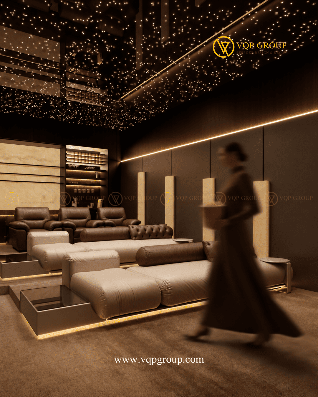 Màn hình lớn Home Cinema biệt thự Ngọc Trai Vinhomes Ocean Park