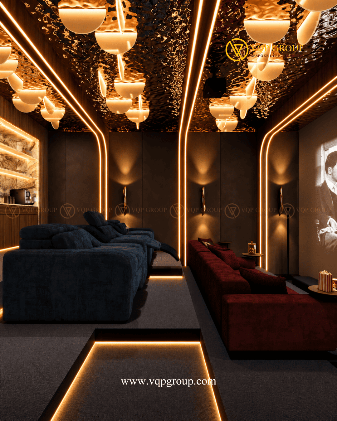 Máy chiếu Home Cinema Splendora Bắc An Khánh tích hợp trên trần