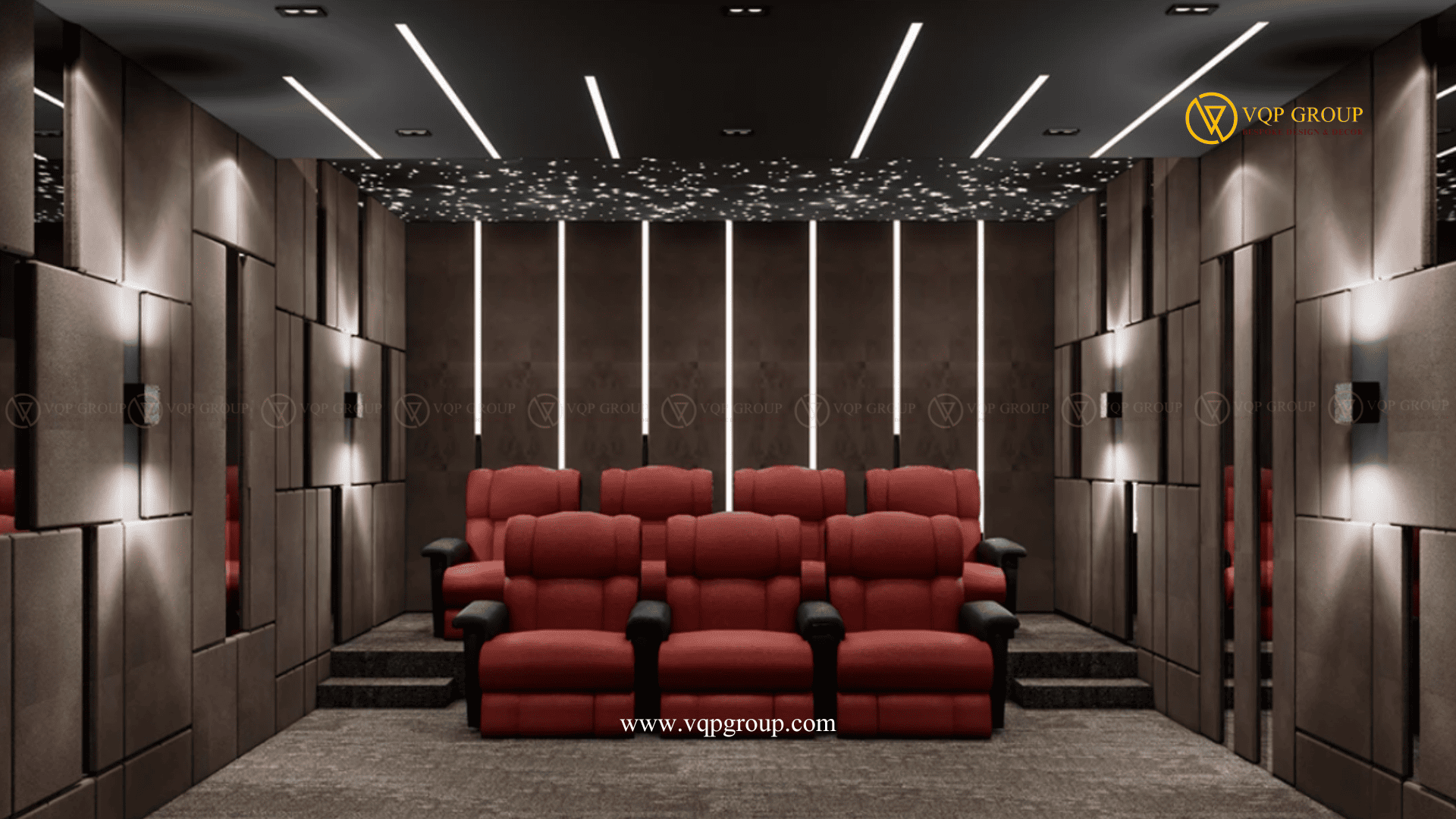 Máy chiếu Home Cinema The Manor Central Park kết hợp hệ ghế nhiều tầng