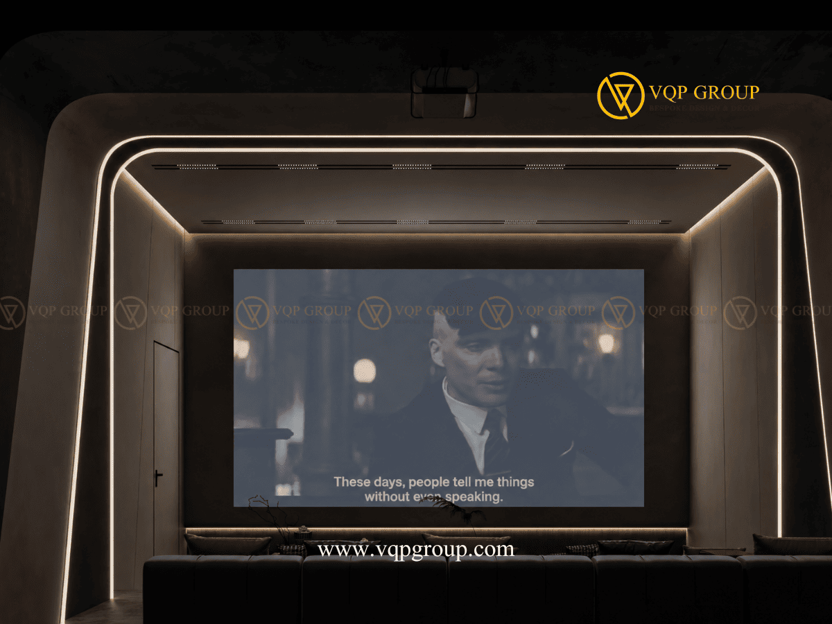 Máy chiếu và màn hình Home Cinema cao cấp biệt thự Vinhomes Thăng Long