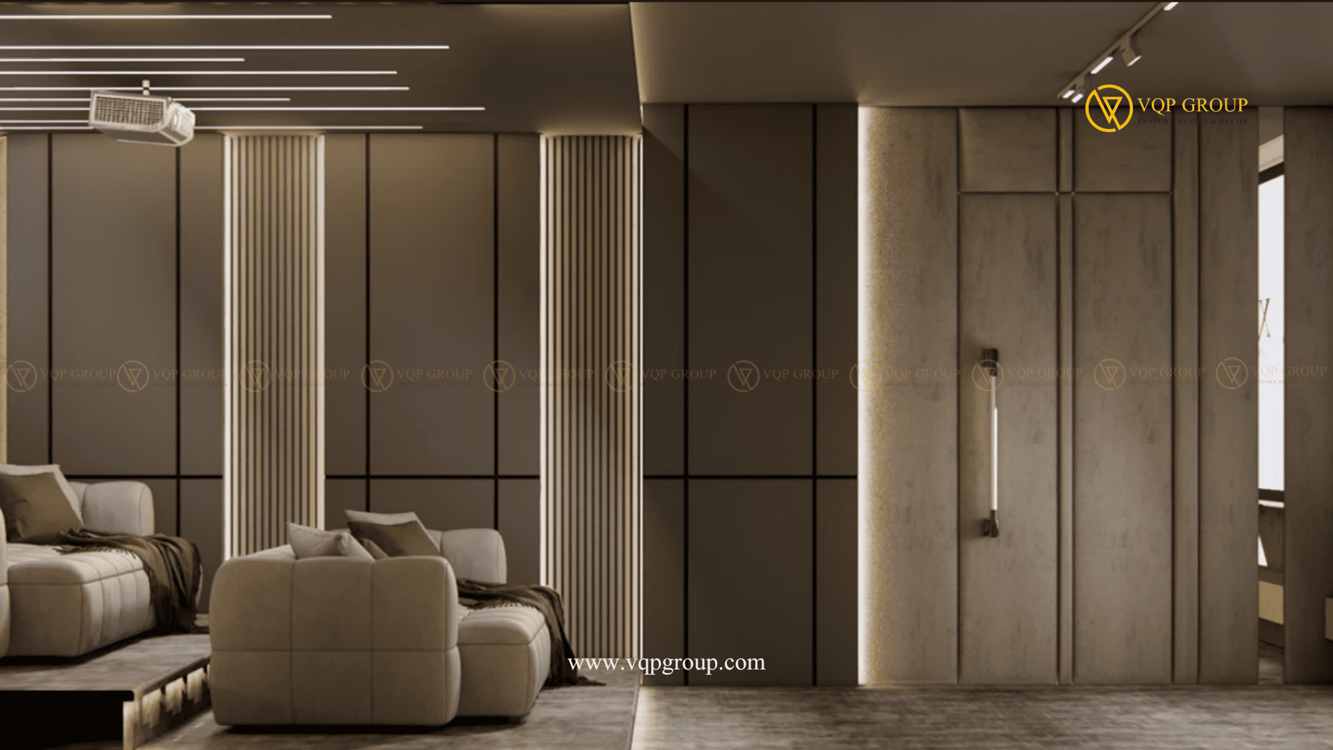 Nội thất Home Cinema The Manor Central Park phong cách Modern Luxury