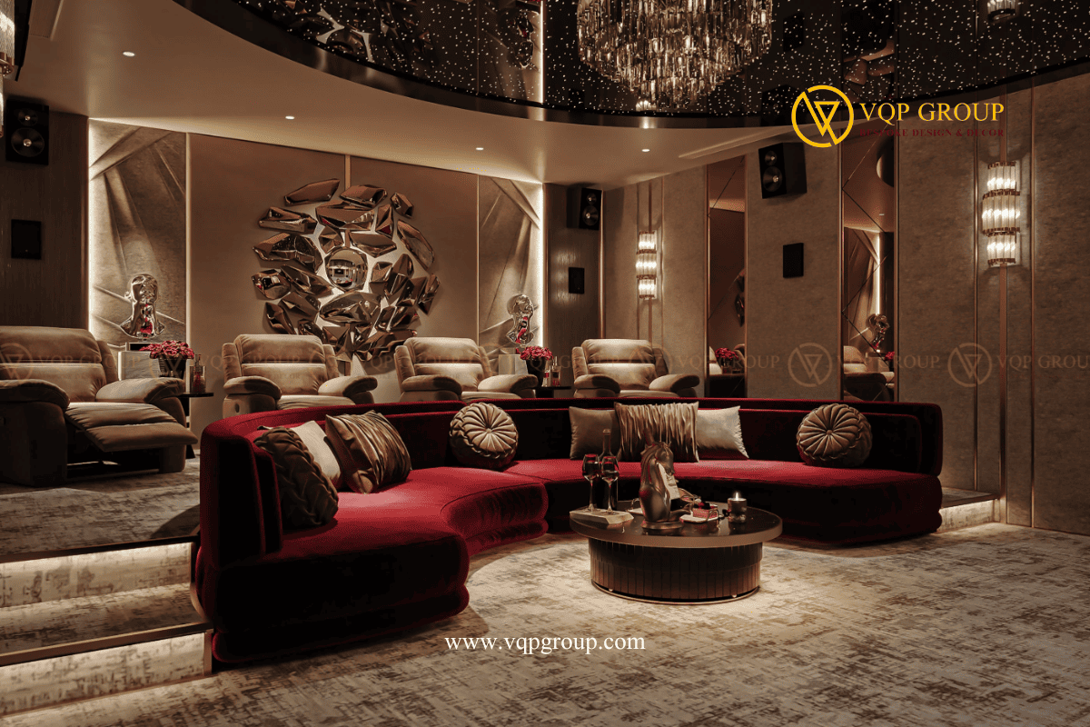 Sofa lounge phòng giải trí gia đình Home Cinema Ciputra Hanoi