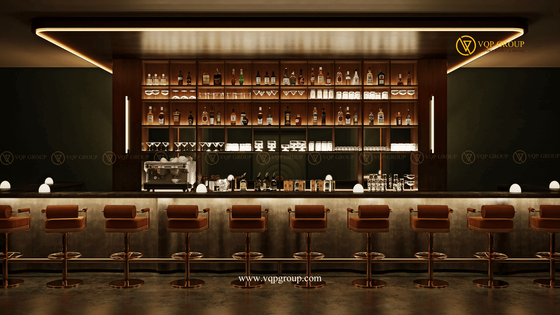 Thiết kế quầy bar Emerald Noir Lounge Hoàn Kiếm Hà Nội