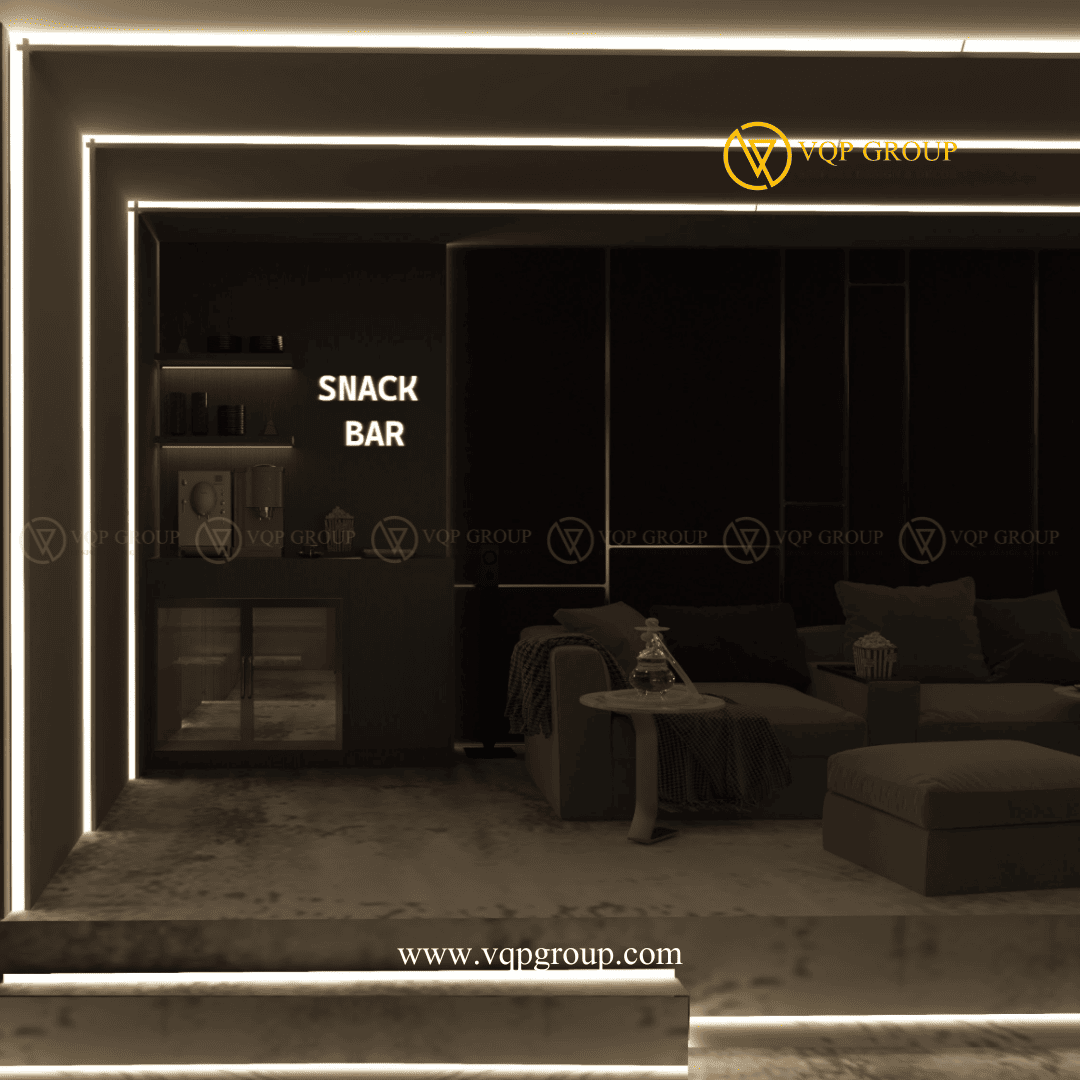 Snack Bar Home Cinema Vinhomes Skylake Phạm Hùng kết hợp Family Lounge