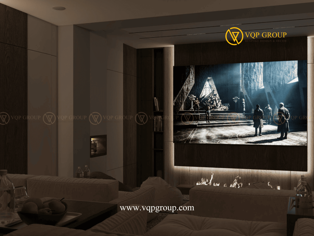 Sofa Home Cinema The Botanica Vinhomes Gardenia với bàn phụ tiện dụng