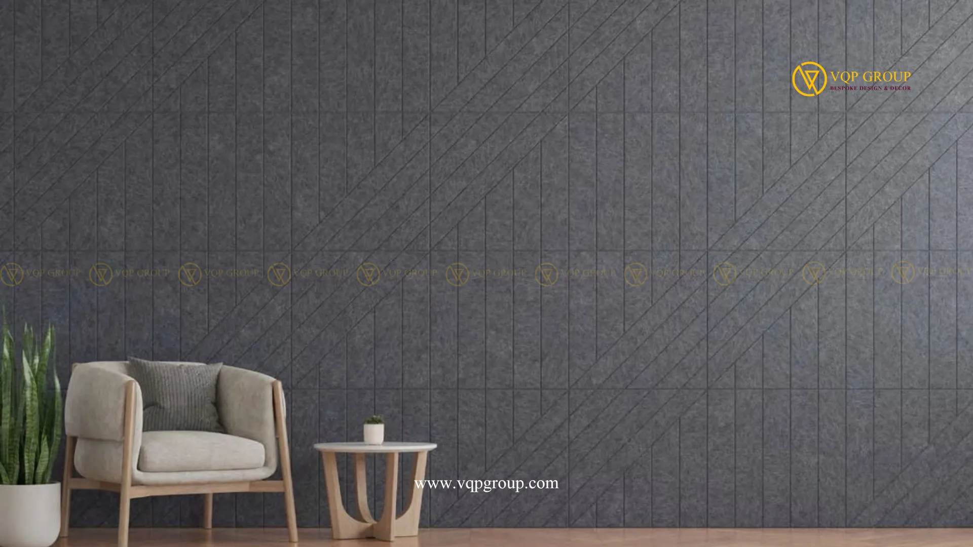 Tấm PET Acoustic màu nâu ốp tường trang trí nội thất