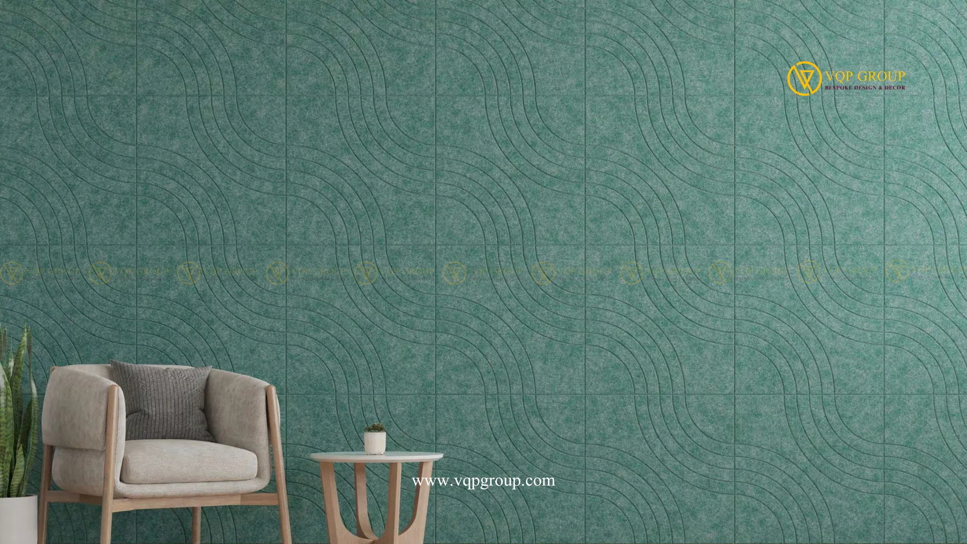 Tấm tiêu âm PET Acoustic trang trí với họa tiết đường chéo hình học