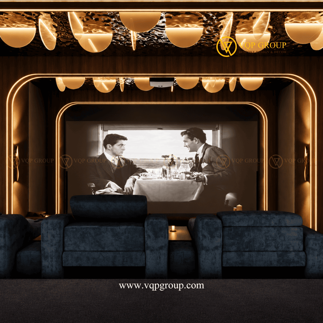 Thiết kế Home Cinema Splendora Bắc An Khánh với sofa lounge và ghế cinema nhiều tầng