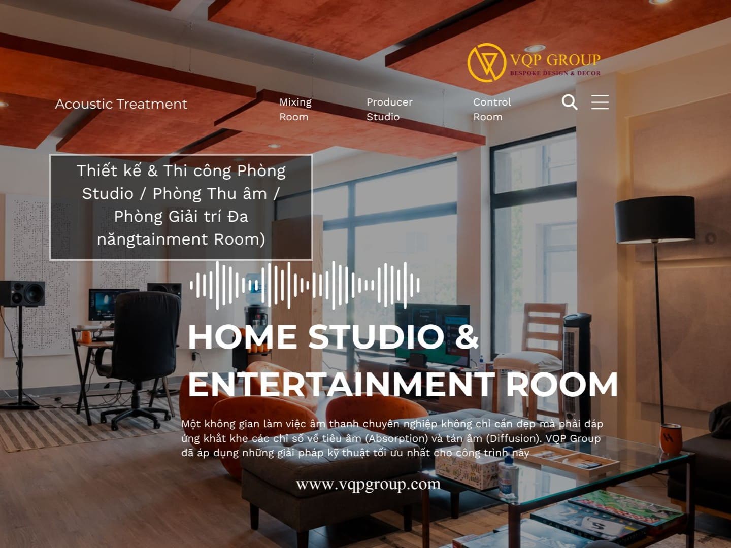 Thiết kế Home Studio kết hợp Entertainment Room tại Gamuda Gardens Hà Nội do VQP Group thiết kế thi công
