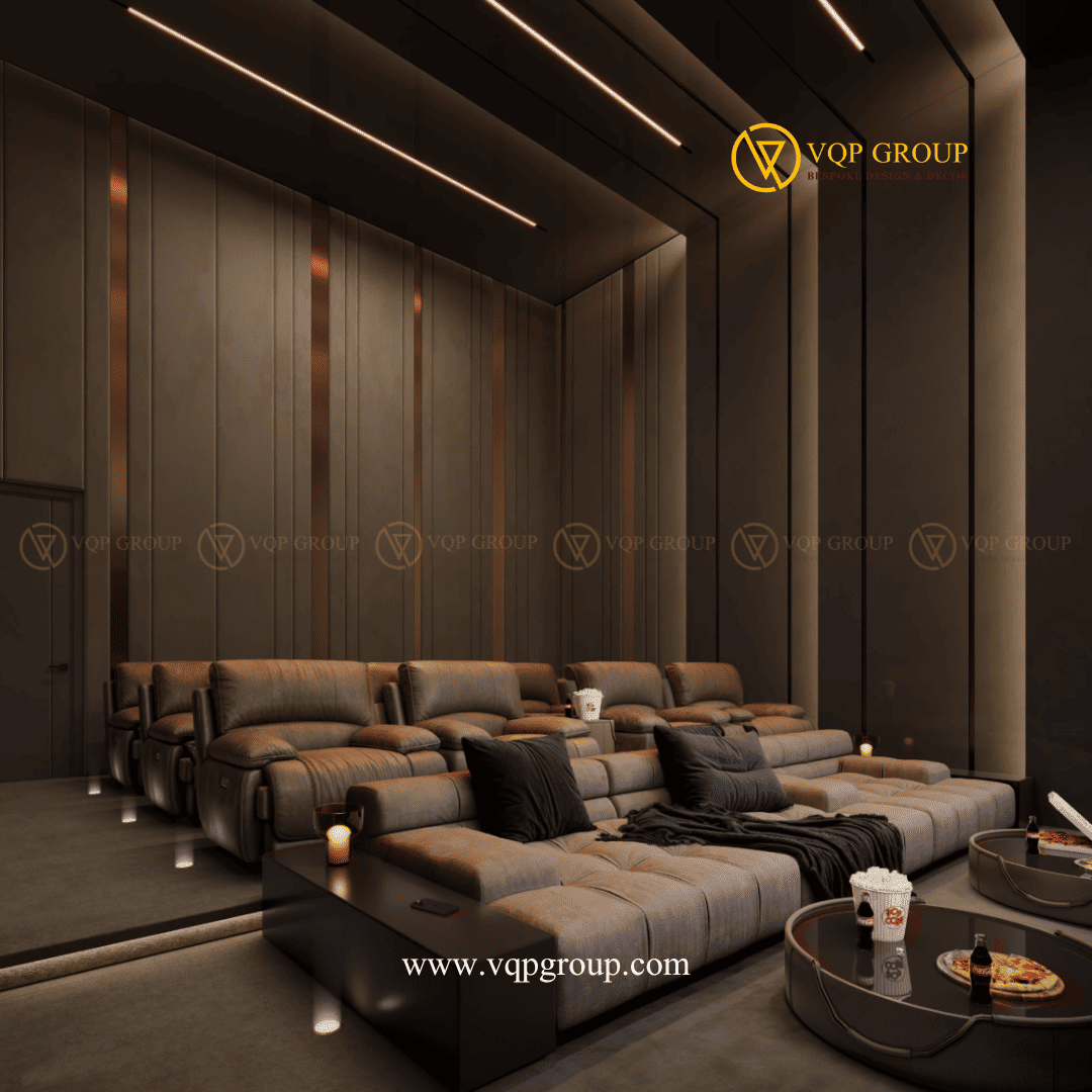 Thiết kế âm học Home Cinema Starlake Tây Hồ Tây với hệ panel tường trang âm