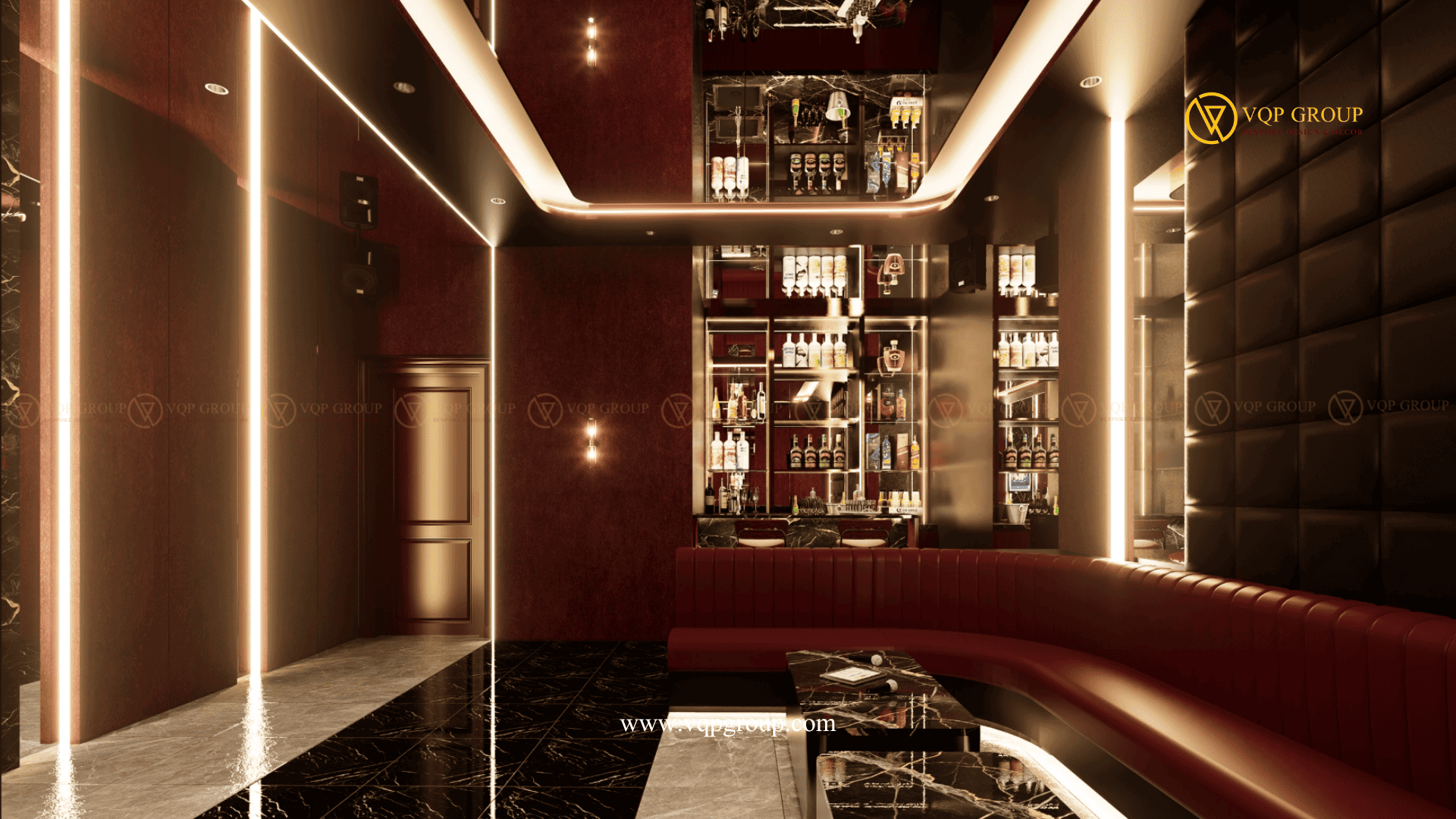 Phòng karaoke gia đình Vinhome Riverside kết hợp Private Bar cao cấp