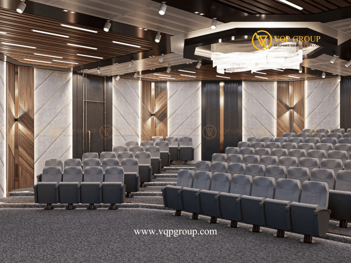 Tổng thể khán phòng hội trường đa năng trường học Cầu Giấy Hà Nội