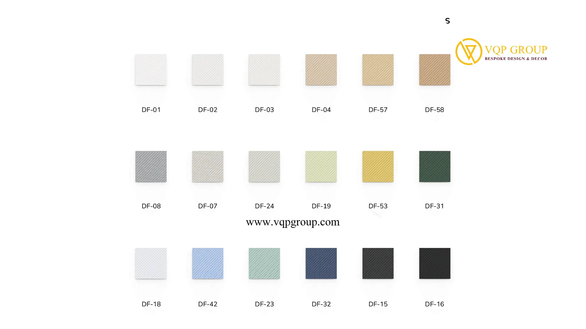 Bảng 18 màu tấm PET Acoustic Diagonal S VQP GROUP