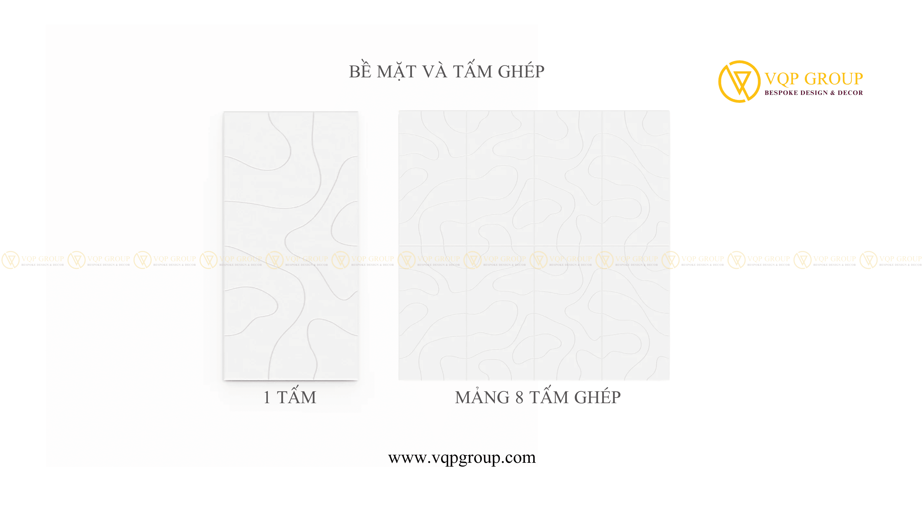Bề mặt một tấm PET Acoustic SPILL và mảng ghép 8 tấm