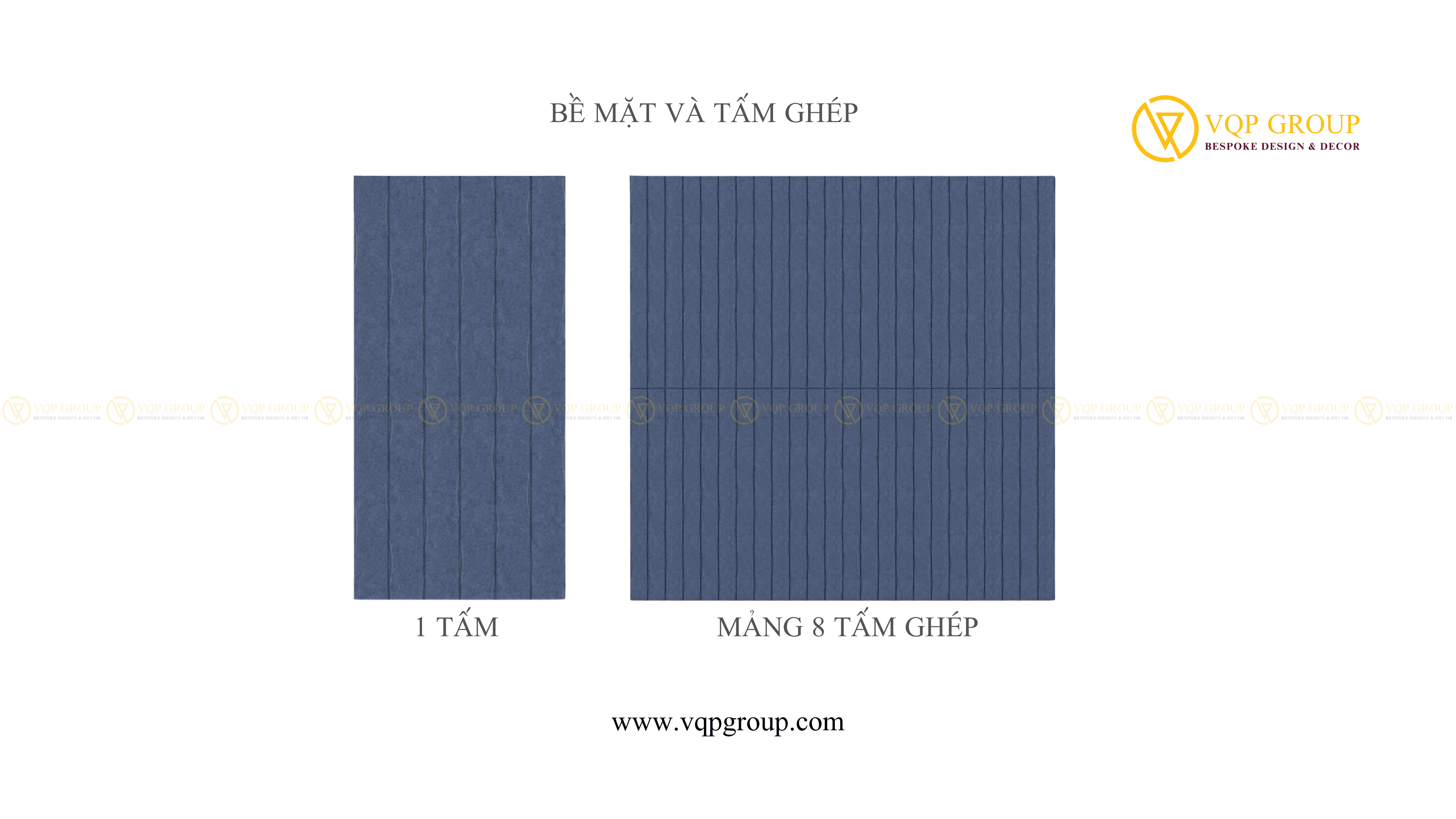 Bề mặt một tấm PET Acoustic Wiggle và mảng ghép 8 tấm