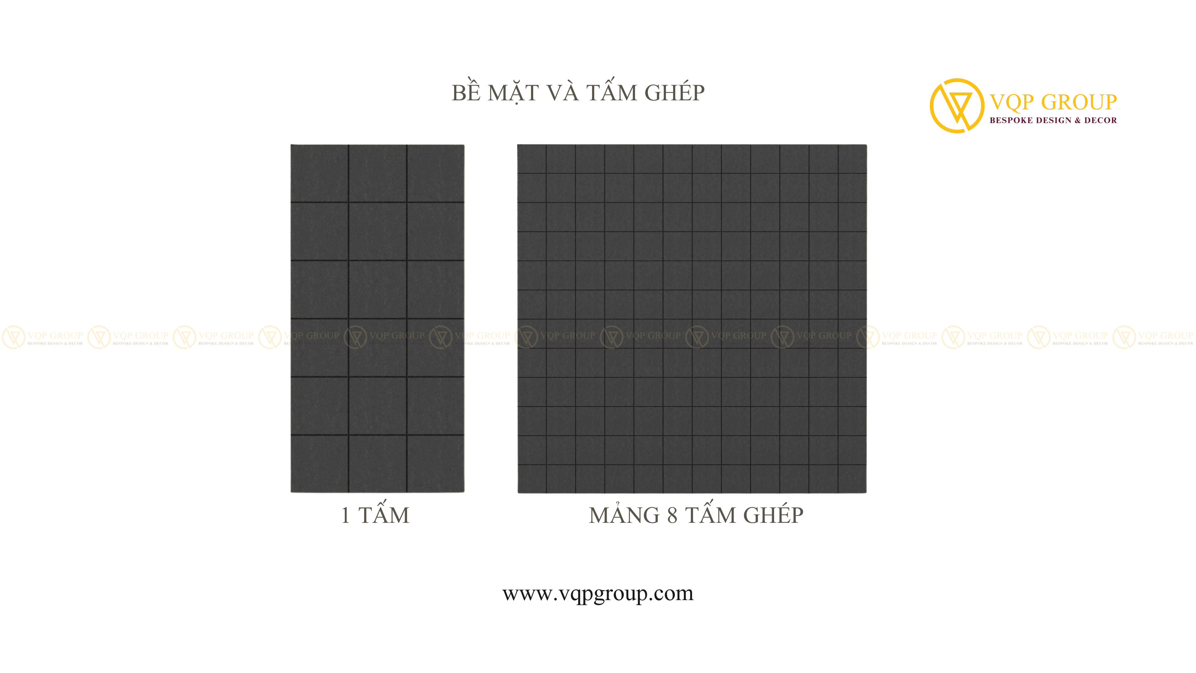 Một tấm và mảng 8 tấm ghép Grid L PET Acoustic