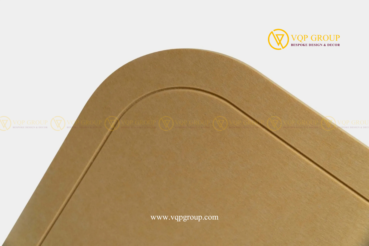 Chi tiết bo góc tấm PET tiêu âm khổ lớn VQP-PET-C046