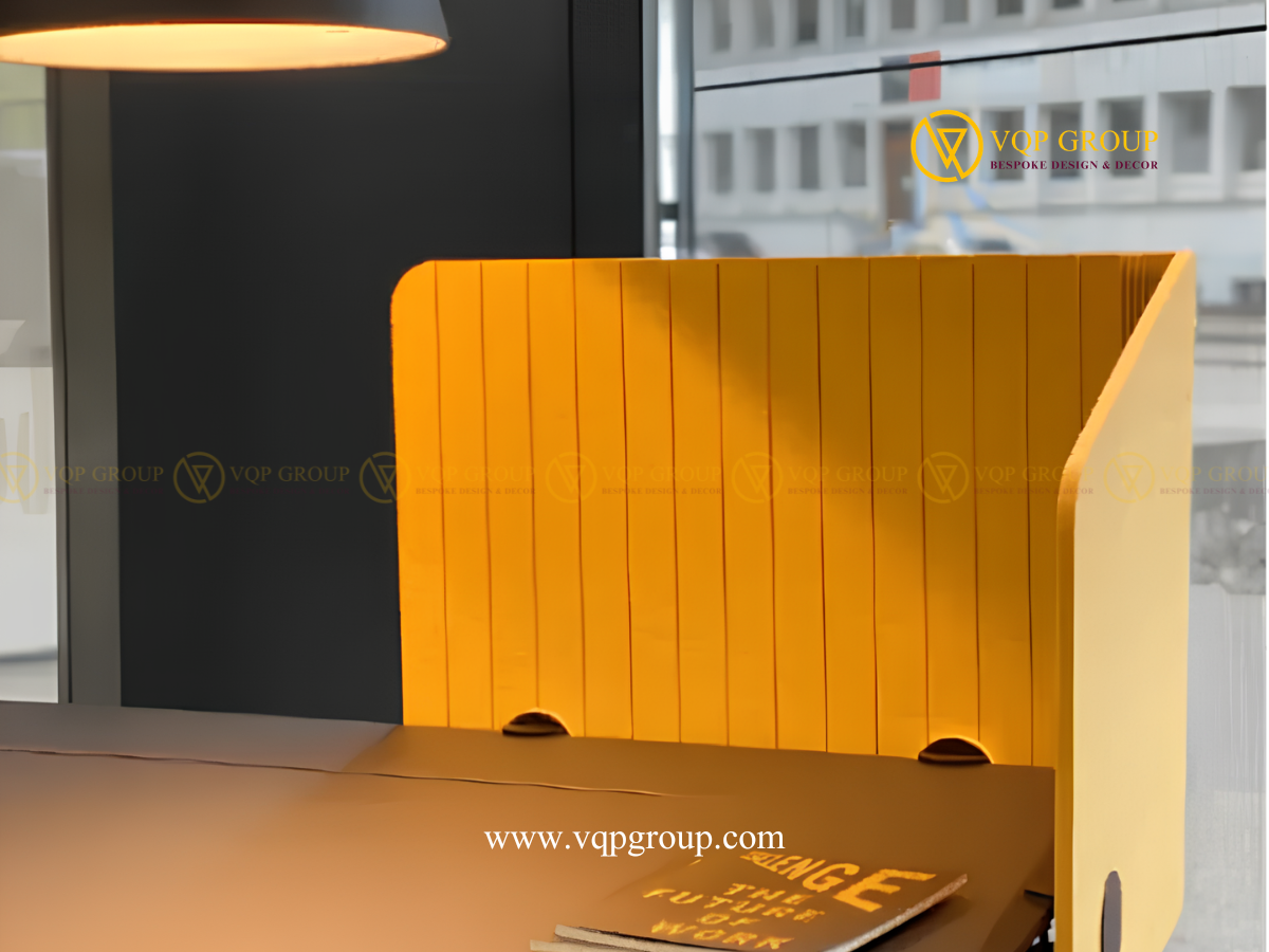 Chi tiết rãnh dọc vách bàn PET Acoustic VQP-PET-D003