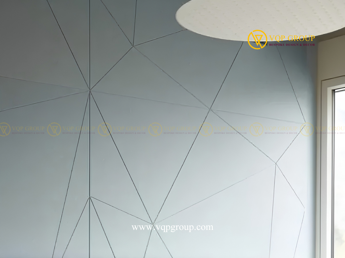 Chi tiết tấm tường PET hình học đa diện VQP-PET-W024